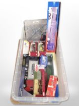 A quantity of die-cast models including Days Gone, Esso collection car transporter, etc.