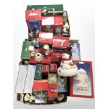 A large quantity of Christmas decorations and ornaments.