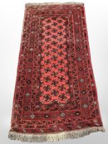 A Turkoman rug, Afghanistan, 192cm x 101cm.