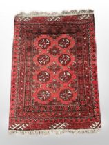 A Turkoman rug, Afghanistan, 107cm by 79cm.