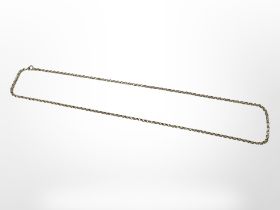 A 9ct yellow gold necklace, length 45 cm. CONDITION REPORT: 2.