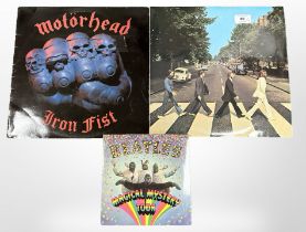 A Beatles Abbey Road EMI Stereo 1969 LP together with 1967 Magical Mystery Tour two record 45 rpm