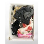 A box of new clothing, to include, Superdry denim jeans, Gant shirt, Boohoo, Prettylittlething, etc.