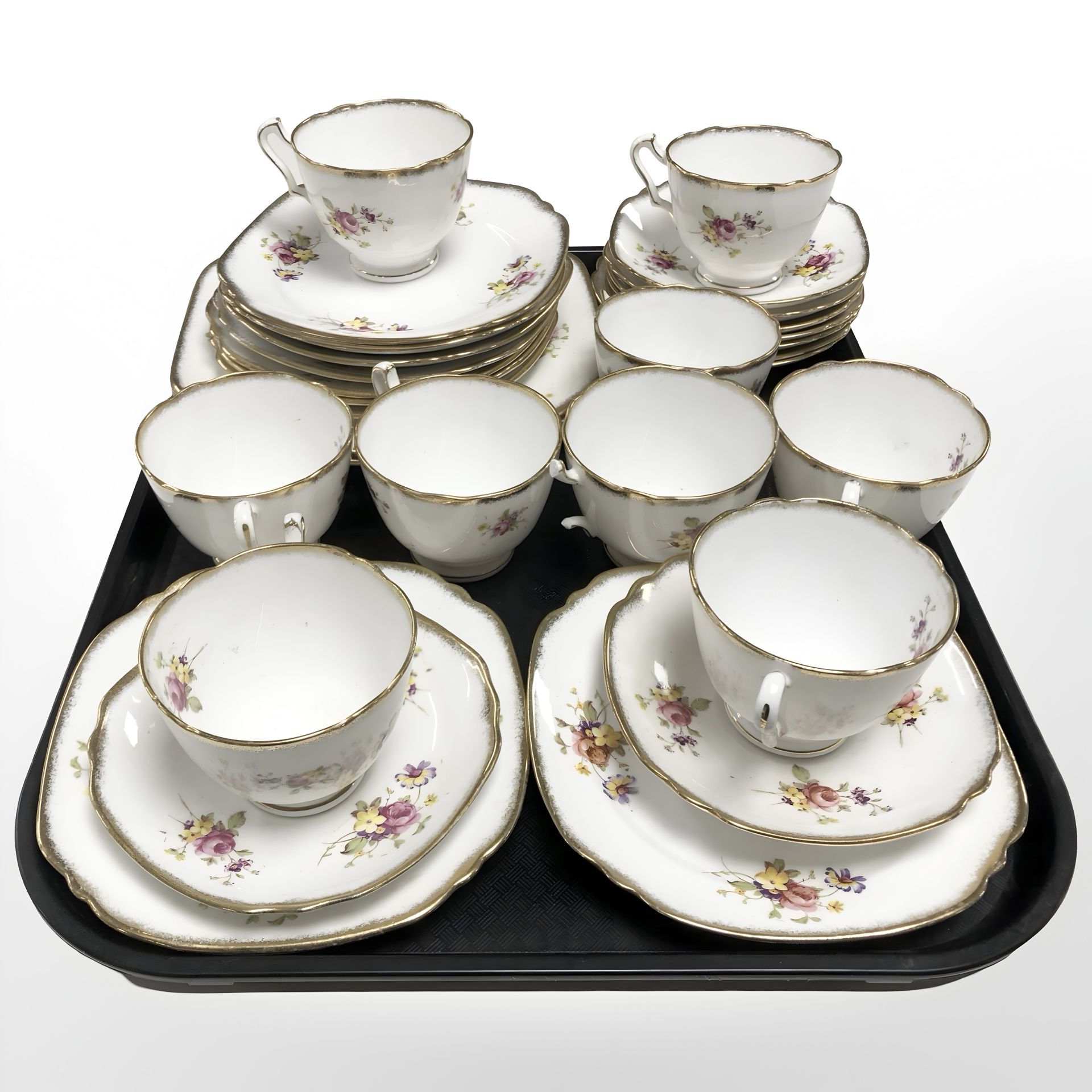 Approximately twenty nine pieces of Court tea china.