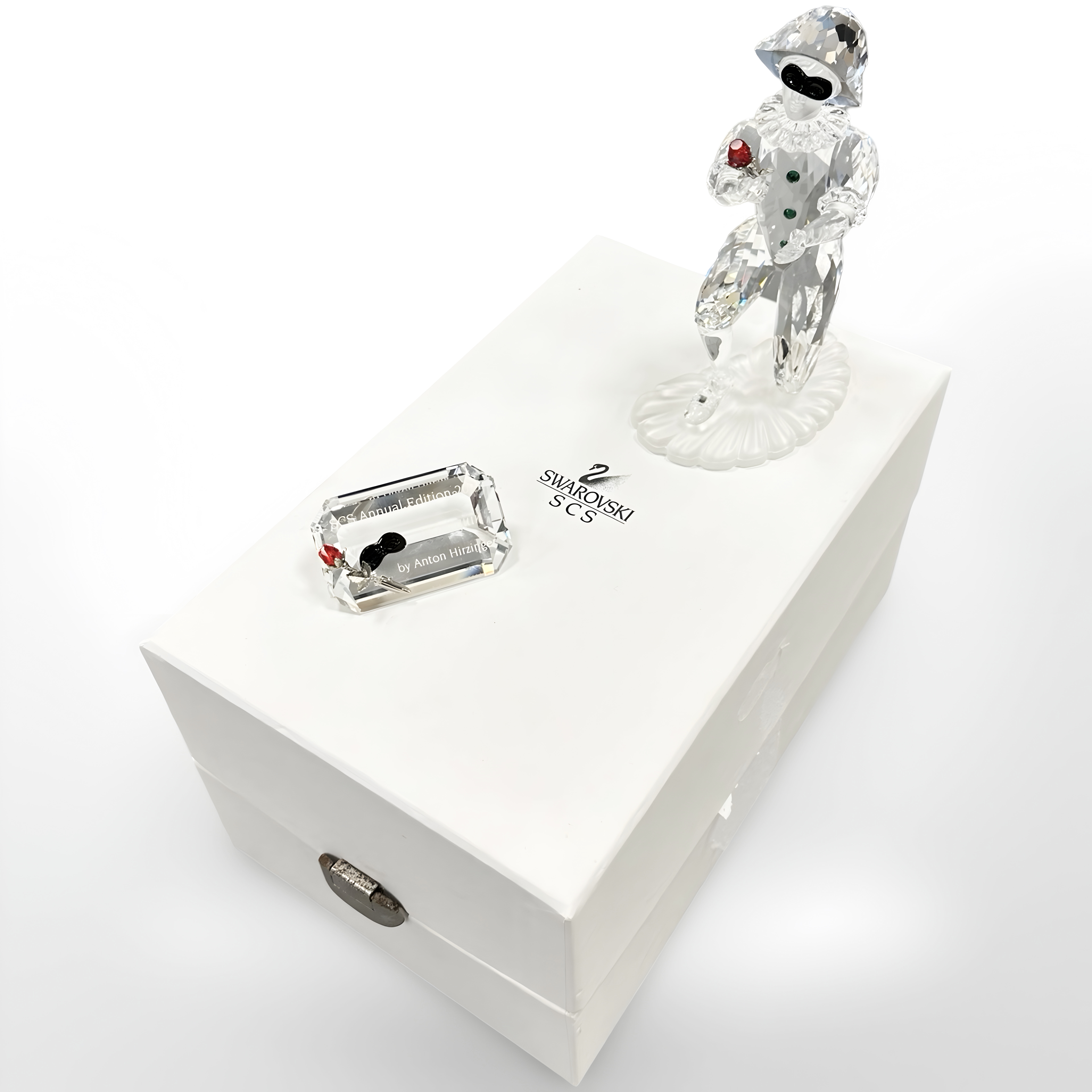 A Swarovski Annual Edition 2001 harlequin figure, by Anton Hirzinger, boxed.
