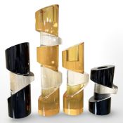 Four pieces of Rosenthal Studio Line art glass, tallest 23.5 cm.