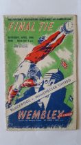 FOOTBALL, FA Challenge Cup Final 1948 programme, Blackpool v Manchester United, staple rusting, G