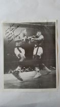 BOXING, Floyd Paterson signed photograph, b/w showing him in action, signed 'To my friends Lisa