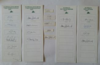 CRICKET, Australia Cricketers autographs, inc. test captains & ODI Centurians; M Waugh, S Waugh,