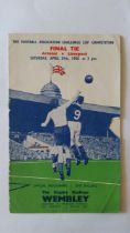 FOOTBALL, FA Challenge Cup Final 1950 programme, Arsenal v Liverpool, tear to edge, centre-fold,