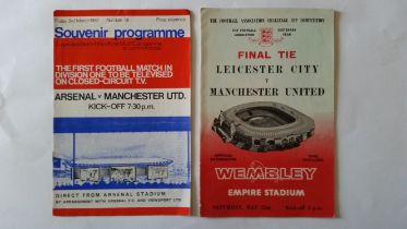 FOOTBALL, Manchester United programmes, inc. souvenir programme issued by Manchester United for