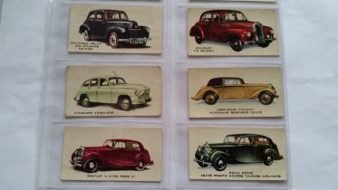 KELLOGGS, Motor Cars, coloured, complete, inc. no. 25 Triumph Saloon (corner crease), a few with