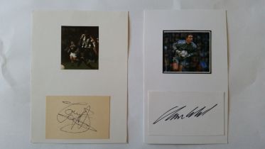 FOOTBALL, signed selection, album pages or white cards, laid down beneath photograph, inc. Tommy