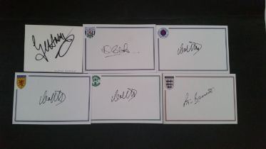 FOOTBALL, autograph selection, signed to glossy team branded cards, inc. Glenn Hoddle (unbranded