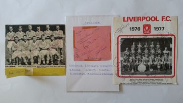FOOTBALL, Liverpool signed selection, inc. laid down album page signed by 1957/58 team, Goodwin,