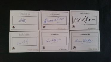 CRICKET, Lancashire CCC autographs, inc. Gehan Mendis, Sonny Ramadhin, Richard Green, Kenneth