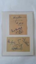 FOOTBALL, Notts County signed selection, album pages laid down to card, inc. A Hughes, N Rigby, B