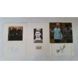 FOOTBALL, Manchester United signed pieces, most laid down beneath photograph, inc. Malcolm Glazer,