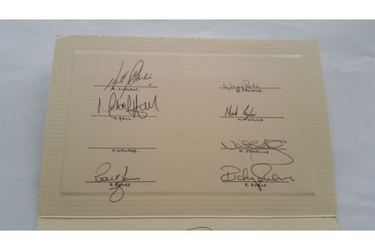 RUGBY UNION, autographed team cards for Wales v France 1990 & Wales v France 1995, 35 signatures - Image 8 of 9