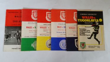 FOOTBALL, Wales international match programmes, 1960s & 1970s, inc. v Northern Ireland 1964 (