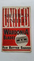 FOOTBALL, Sheffield United v Bolton Wanderers programme, 7th April 1947, match played in division 1,