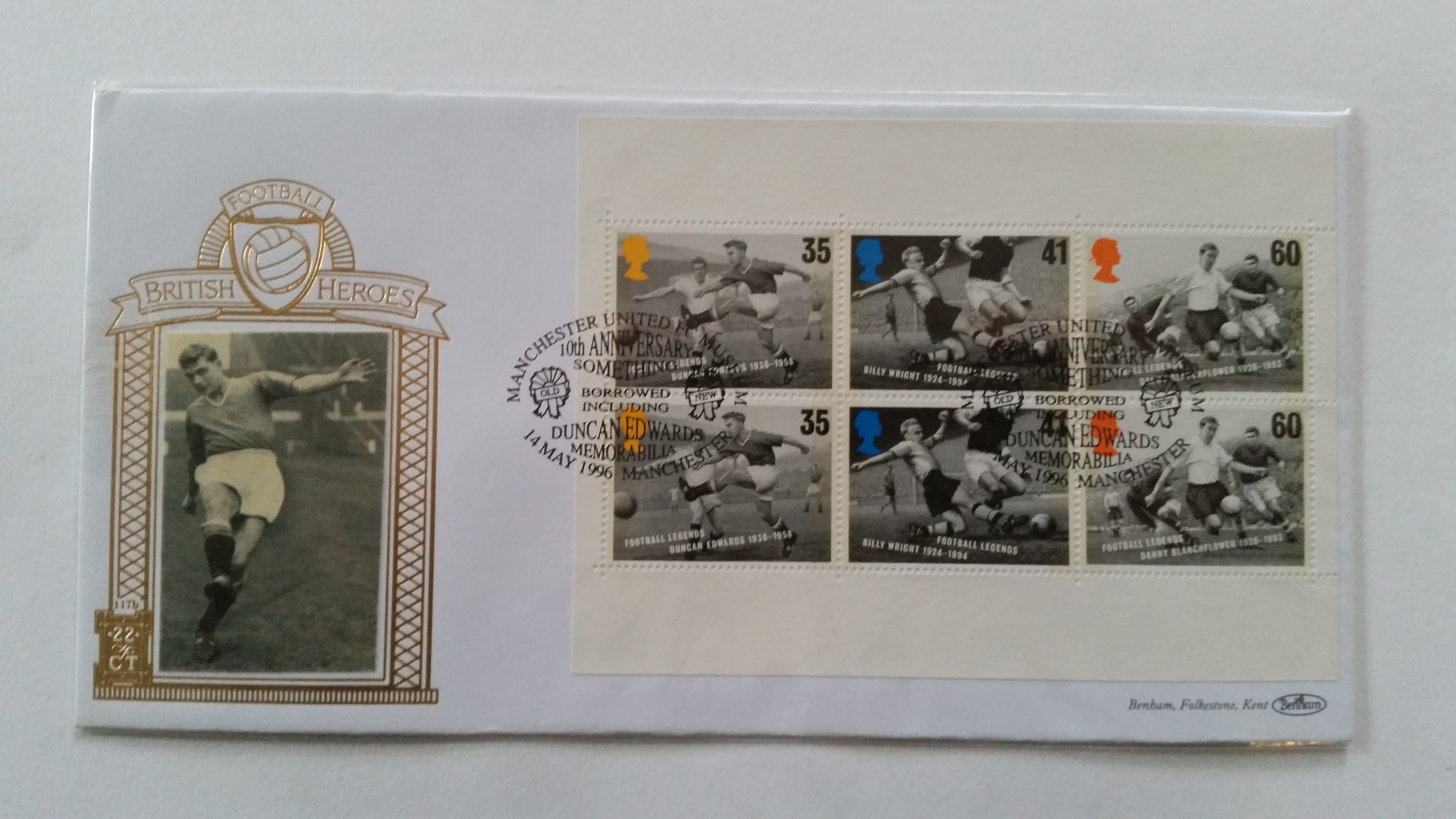 FOOTBALL, Benham covers, British Football Heroes, inc. Dixie Dean, Duncan Edwards, George Best & - Image 3 of 4