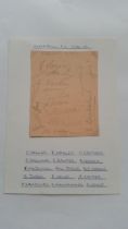 FOOTBALL, Liverpool, 1936/37 album page, cornermounted to larger piece, inc. Rogers, Harley,