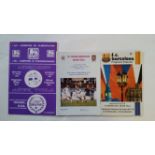 FOOTBALL, Aston Villa away in Europe, programmes, all UEFA Cup matches, inc. Slovan Bratislava 1993,