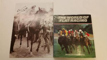 HORSERACING, A3 poster signed by Lester Piggott, shows him and 1970 Classic Winner 'Nijinsky', b/