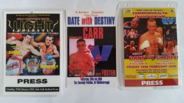 BOXING, accreditation passes, some Frank Warren, inc. security or press; Farnell v Sanchez, Harry