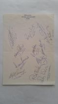 FOOTBALL, World Cup 1966 winner autographs, all signed to a4 page, inc. Sir Bobby Charlton, Sir