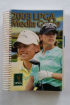 GOLF, women's golf selection, inc. signed 2003 LPGA Media Guide, Annika Sorenstam, Beth Daniel,