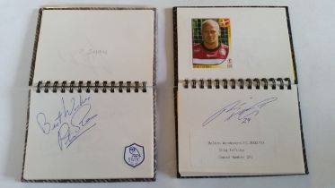 FOOTBALL, autograph books, inc. Bolton Wanderers, Bernard Medy, Jay Jay Okocha, Delroy Facey, Henrik