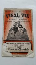 RUGBY LEAGUE, Challenge Cup Final programme 1933, Huddersfield v Warrington, played at Wembley,