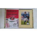 FOOTBALL, signed selection, inc. team sheet (England U21), cut out photographs laid down to card;