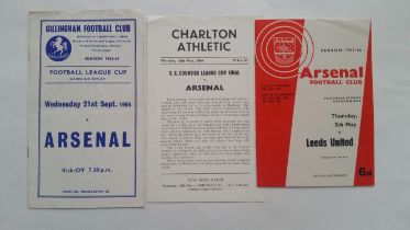 FOOTBALL, Arsenal programme selection, 1960s, inc. home, v Leeds United 1966 (lowest attendance