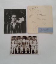 CRICKET, Middlesex signed album page, circa 1920s, 9 signatures total, inc. G T S Stevens, G O '