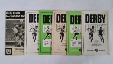 FOOTBALL, Derby County home programmes, 1970s, some cup matches, inc. v M V V Maastricht (friendly),