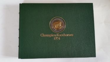 HORSERACING, limited edition hardback, Champion Racehorses 1974, no. 6 of 2000, presented to Lady