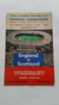 FOOTBALL, England v Scotland match programme 1967, European Championship Henri Delaunay Cup