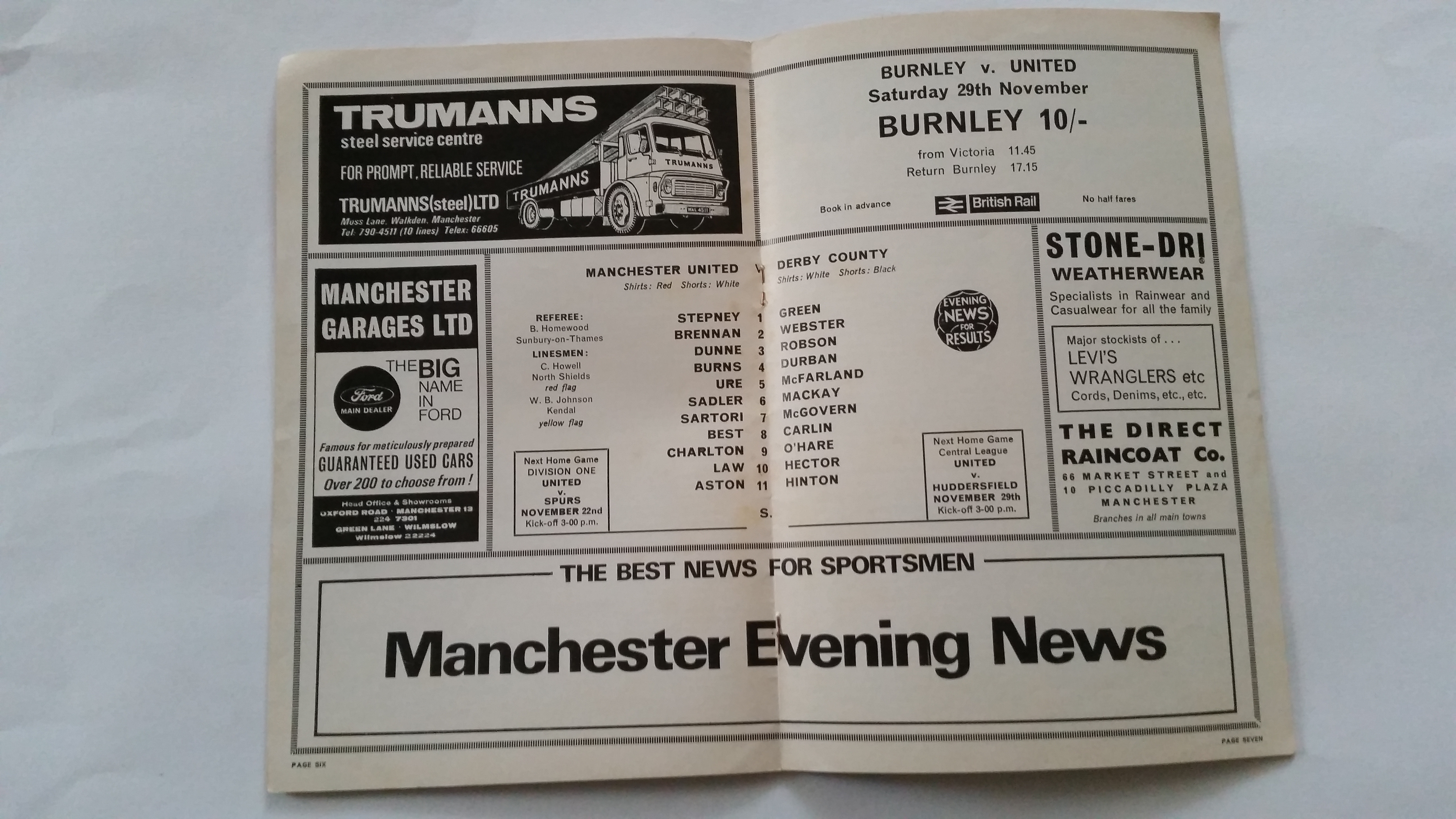 FOOTBALL, Derby County programmes, 1960s, home & away, some cup matches, inc. Manchester United ( - Image 3 of 3
