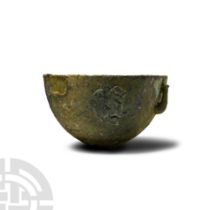 Proto Elamite Bronze Bowl with Seated Lions