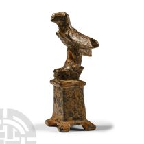 Roman Bronze Eagle on Bull's Head Statuette