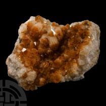 Natural History - Large Citrine Crystal Geode Display Section.