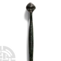 Extremely Large Bronze Age Pin with Knop Finial