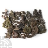 Post Medieval Bronze Cap and Other Military Badge Collection