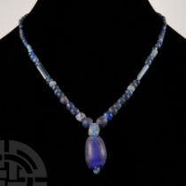 Roman Blue Glass Bead Necklace String