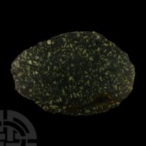 Natural History - Large Historic Roman 'Spartan Basalt' Cut & Polished Green Porphyry Sheet.