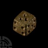 Romano-British 'Thetford' Bronze Gaming Die