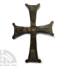 Byzantine Bronze Expanding-Arm Cross Mount